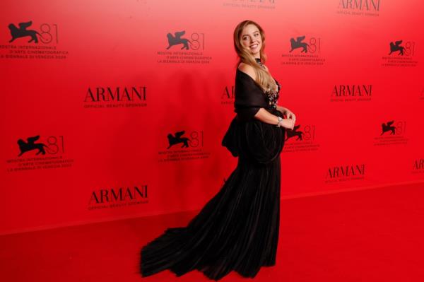 Sydney Sweeney at the Armani Beauty event during the 81st edition of the Venice Film Festival on Saturday, Aug. 31, 2024.